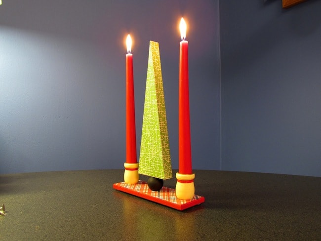 Haz un moderno centro de mesa navideÃ±o con velas