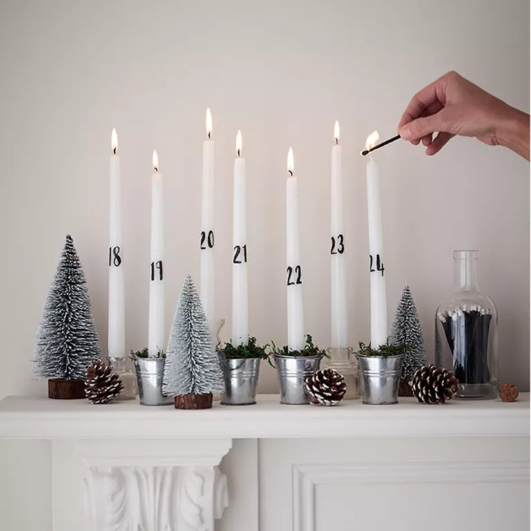 decoracion de navidad con velas